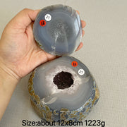 Natural Crystal Agate Geode