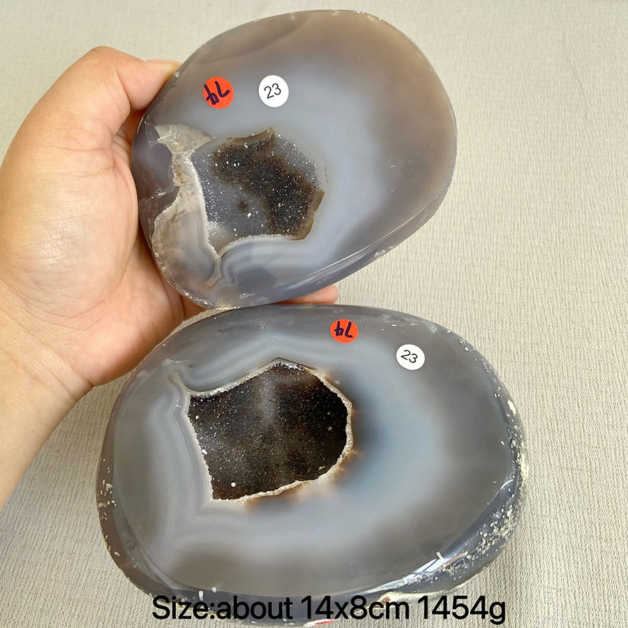 Natural Crystal Agate Geode