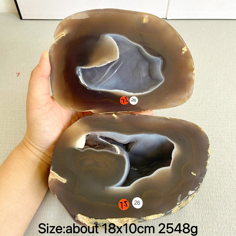 Natural Crystal Agate Geode