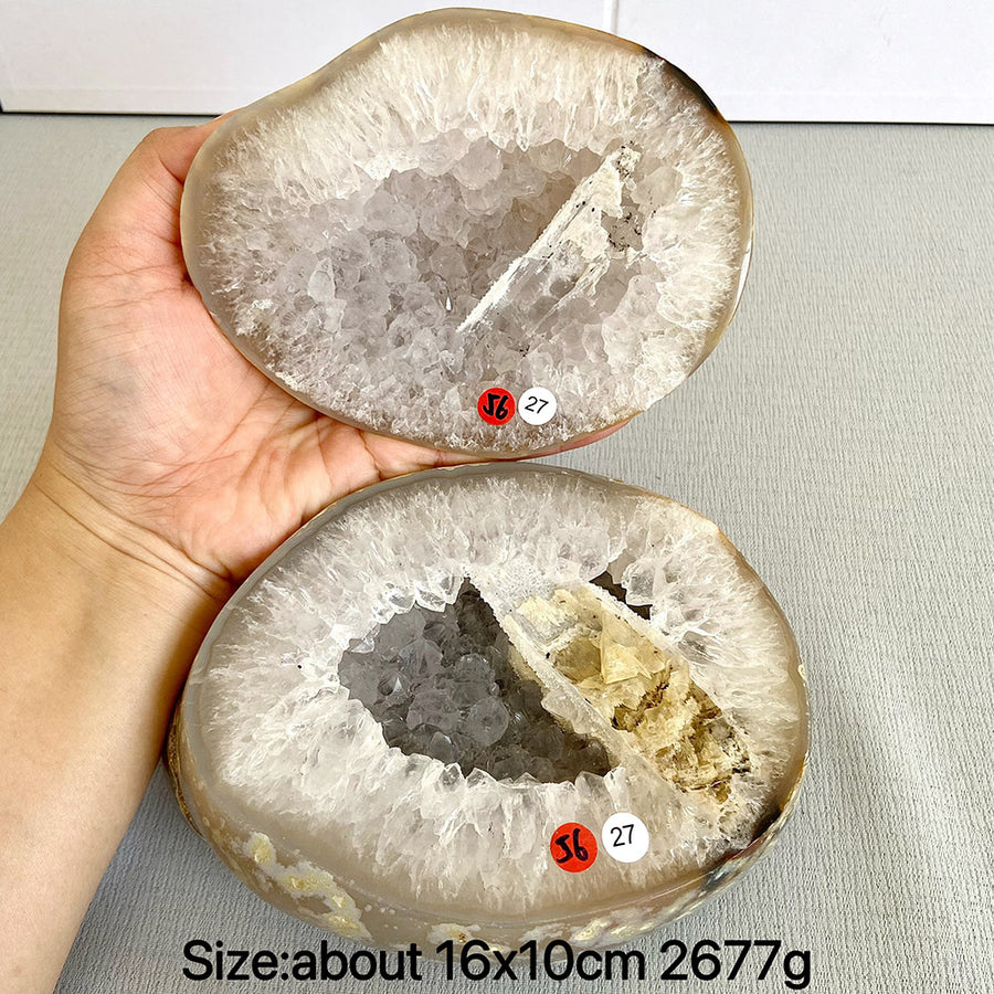 Natural Crystal Agate Geode