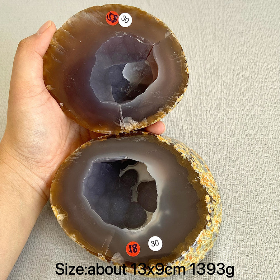 Natural Crystal Agate Geode