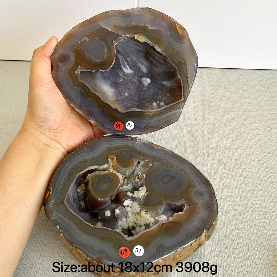 Natural Crystal Agate Geode