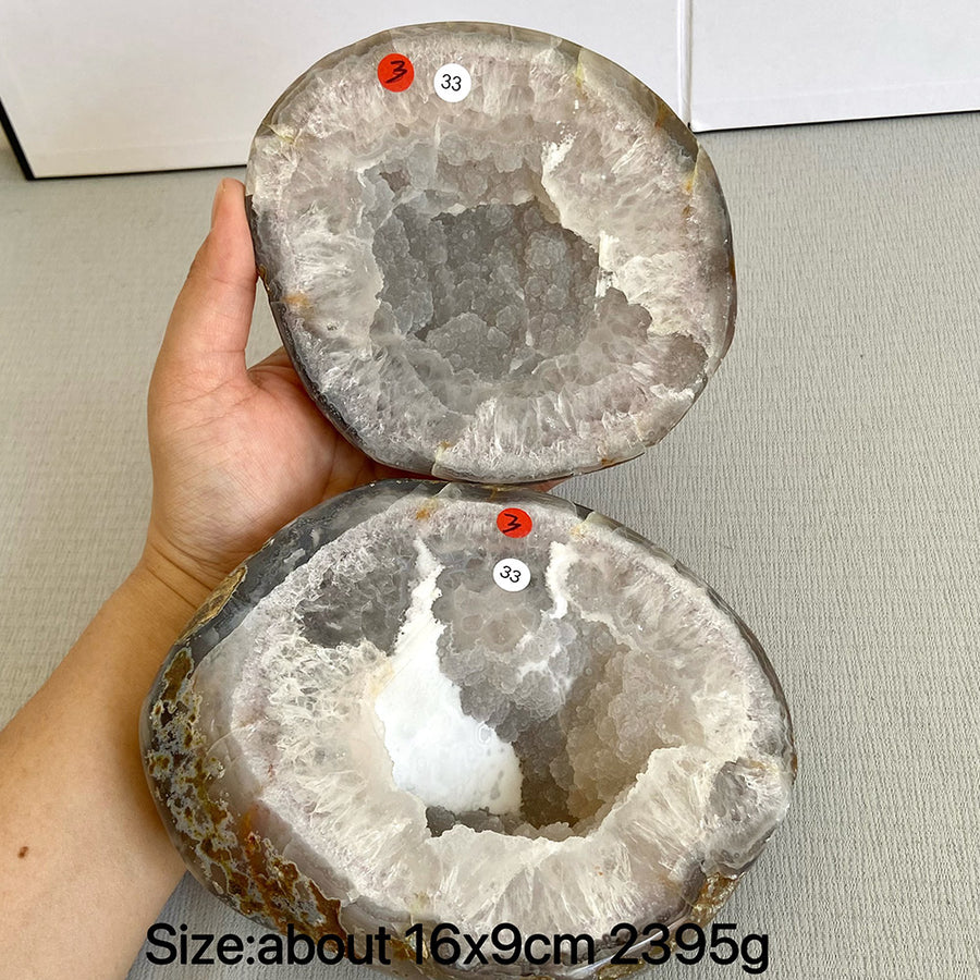 Natural Crystal Agate Geode