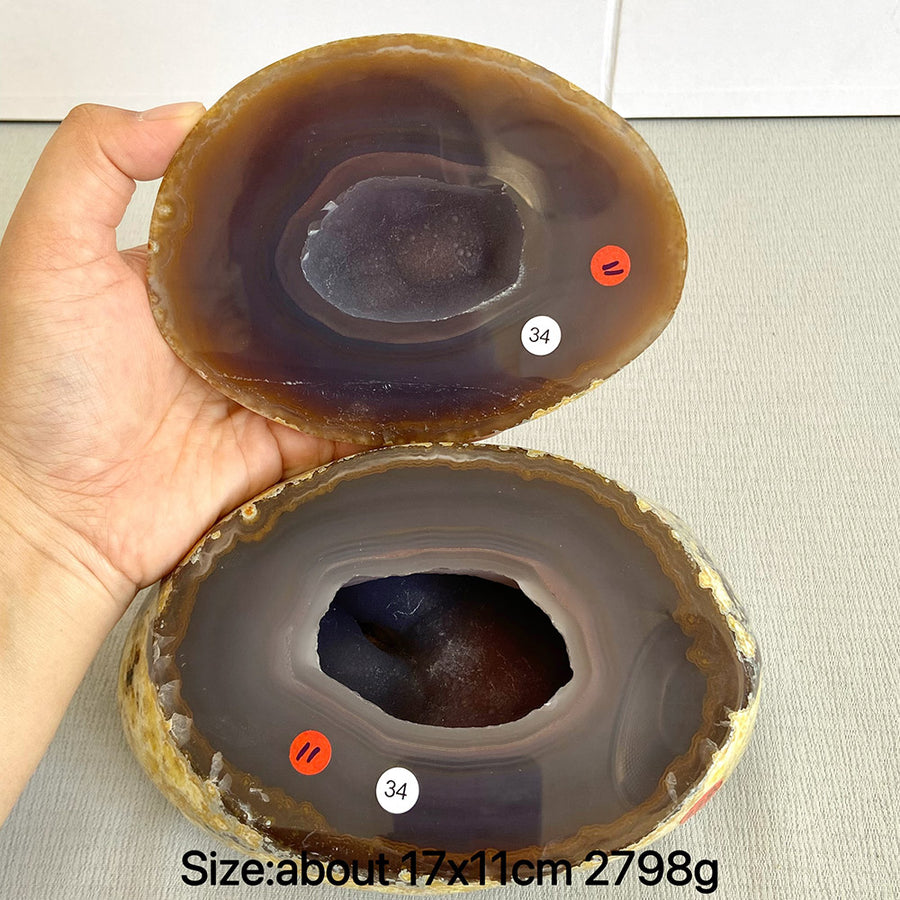 Natural Crystal Agate Geode