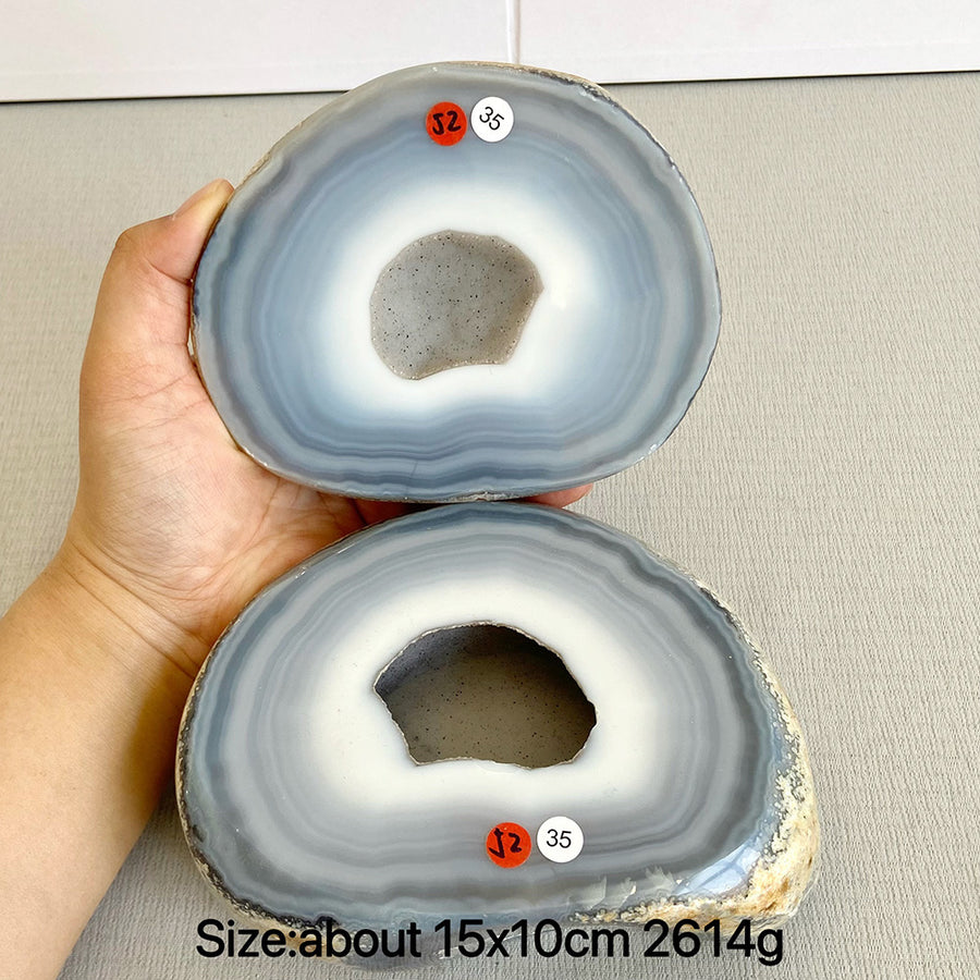 Natural Crystal Agate Geode
