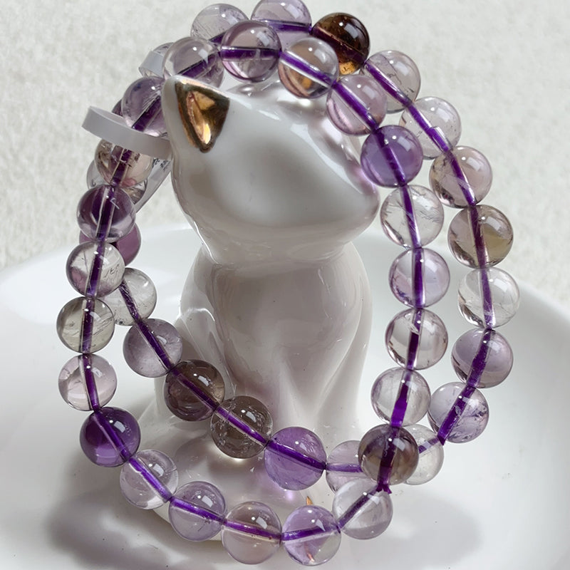 Smoky Amethyst Bracelet Crystal Quartz Bangle