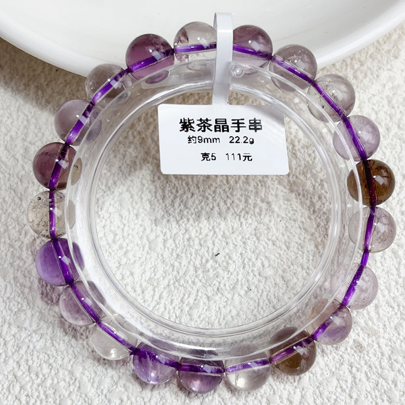 Smoky Amethyst Bracelet Crystal Quartz Bangle