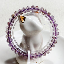 Load image into Gallery viewer, 7-8MM Smoky Amethyst Bracelet Faceted Crystal Bangle