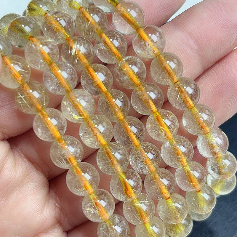 108 Pieces Beads Rutilated Quartz  Bracelet