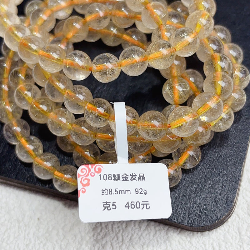 108 Pieces Beads Rutilated Quartz  Bracelet