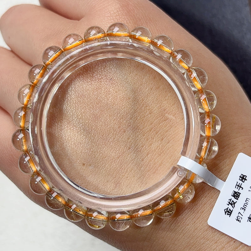 108 Pieces Beads Rutilated Quartz  Bracelet