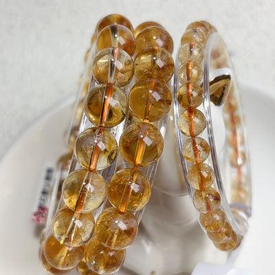 Brazilian Citrine Dark Yellow Crystal Bracelet