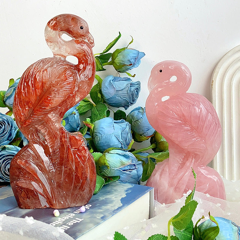 Beautiful Flamingo Carvings