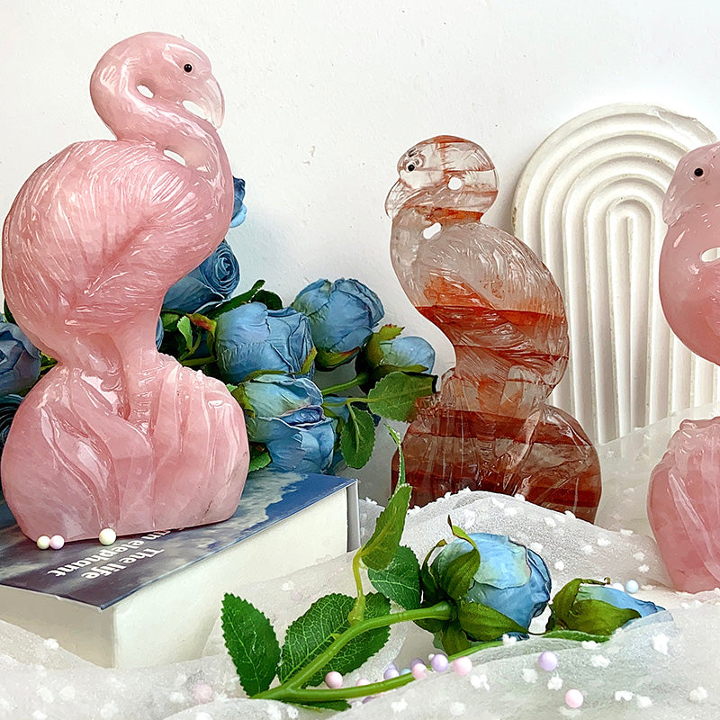 Beautiful Flamingo Carvings