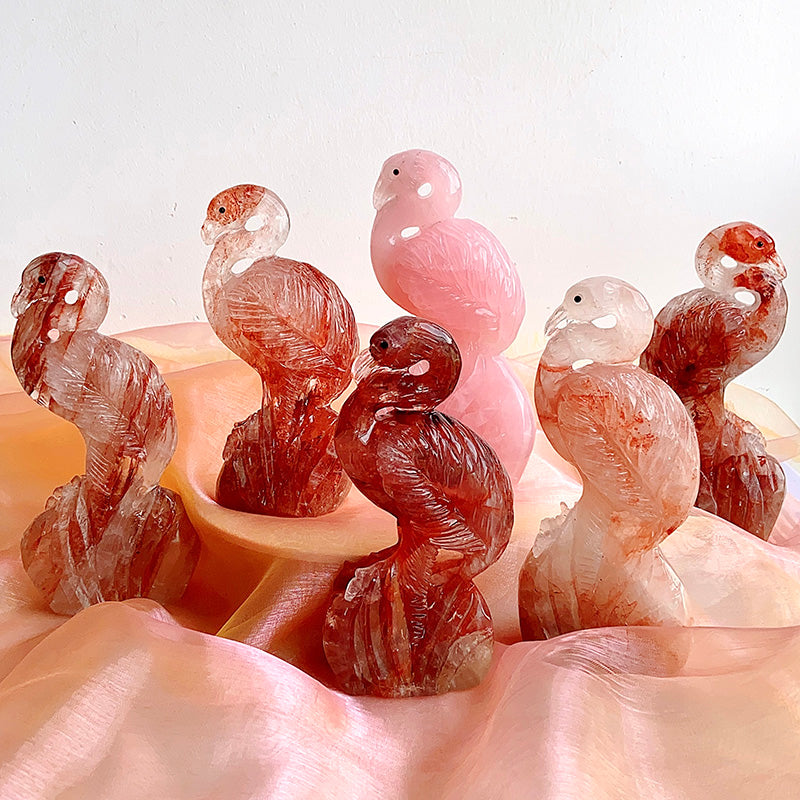 Beautiful Flamingo Carvings