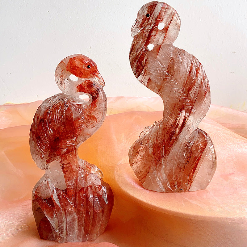 Beautiful Flamingo Carvings