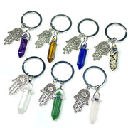 Different Materials Crystal Keyring