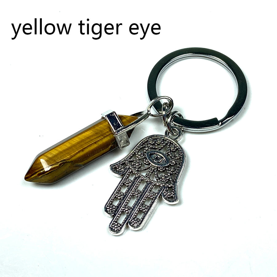 Different Materials Crystal Keyring