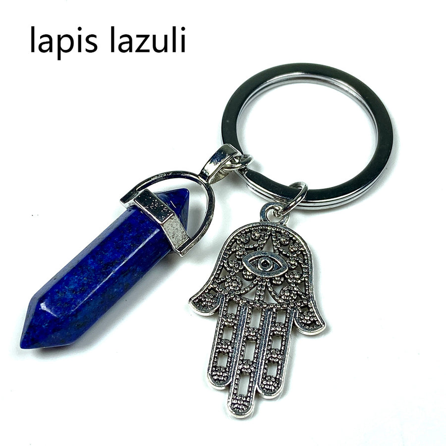 Different Materials Crystal Keyring