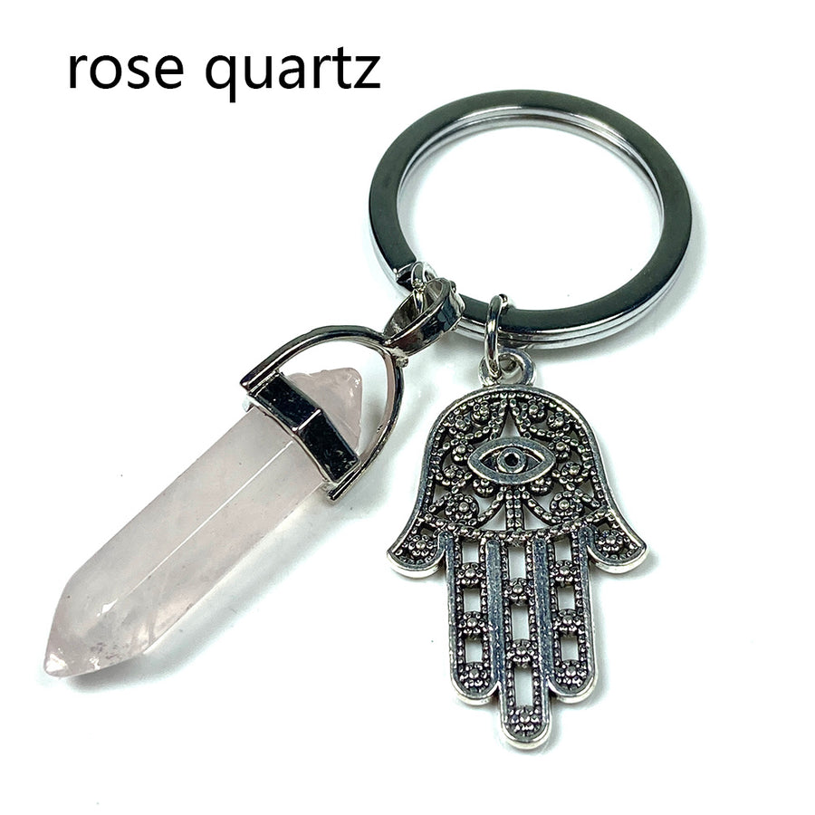 Different Materials Crystal Keyring