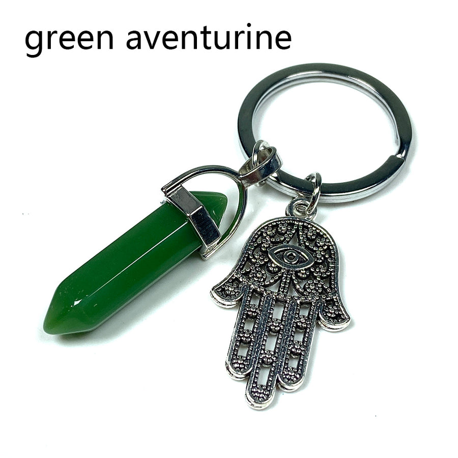 Different Materials Crystal Keyring