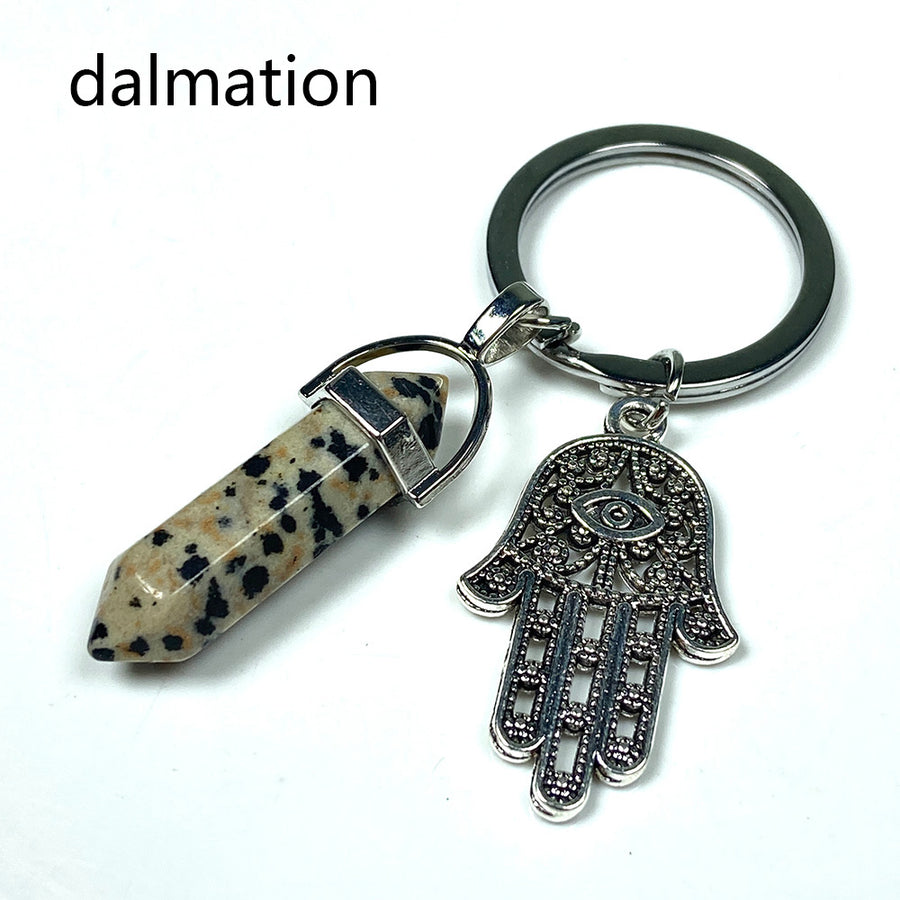 Different Materials Crystal Keyring