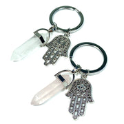 Different Materials Crystal Keyring