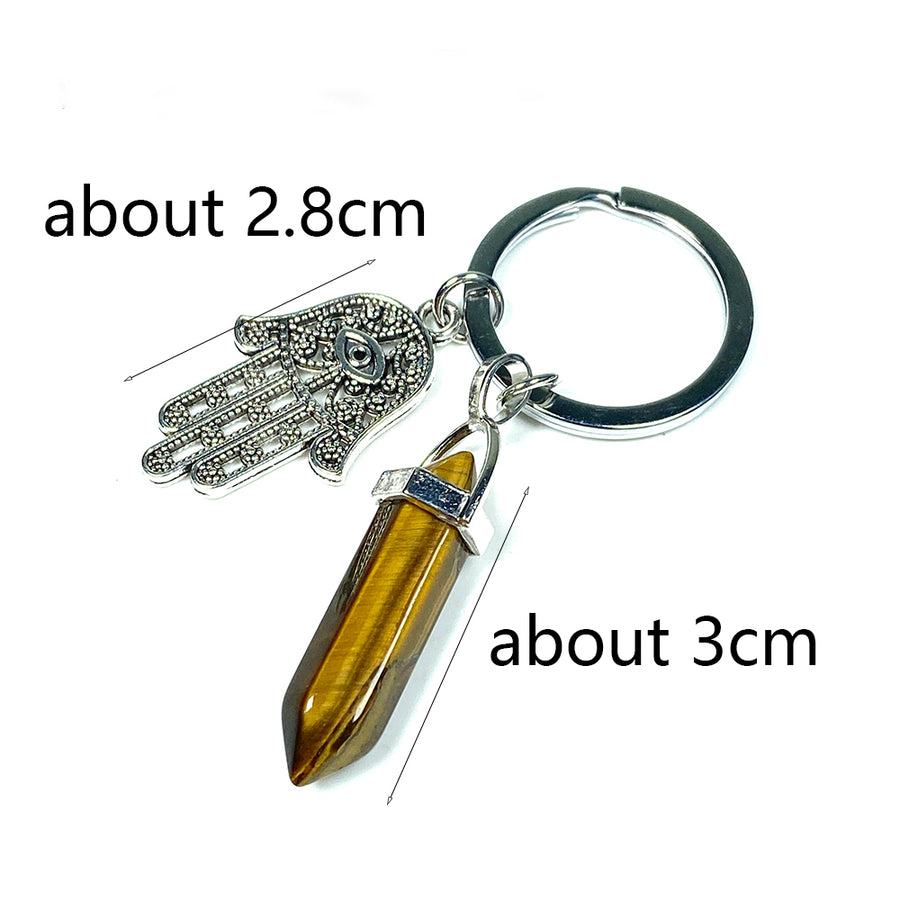 Different Materials Crystal Keyring