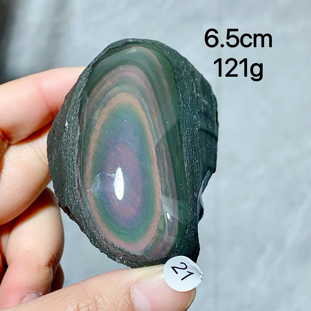Natural Rainbow Obsidian Crystal Raw Stone