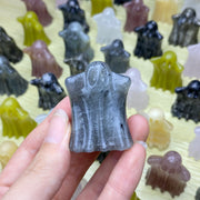 Natural Crystal Ghost Sculpture  Halloween