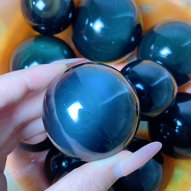 Rainbow Obsidian Sphere