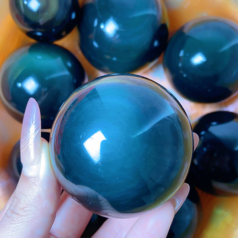 Rainbow Obsidian Sphere