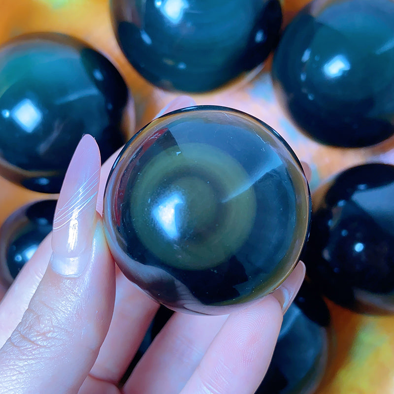 Rainbow Obsidian Sphere
