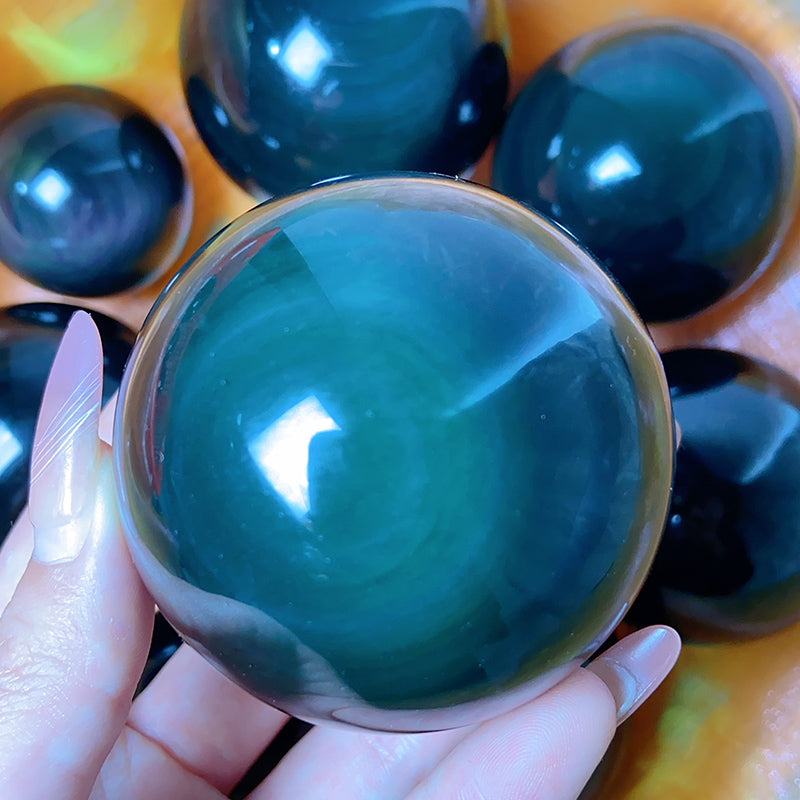 Rainbow Obsidian Sphere
