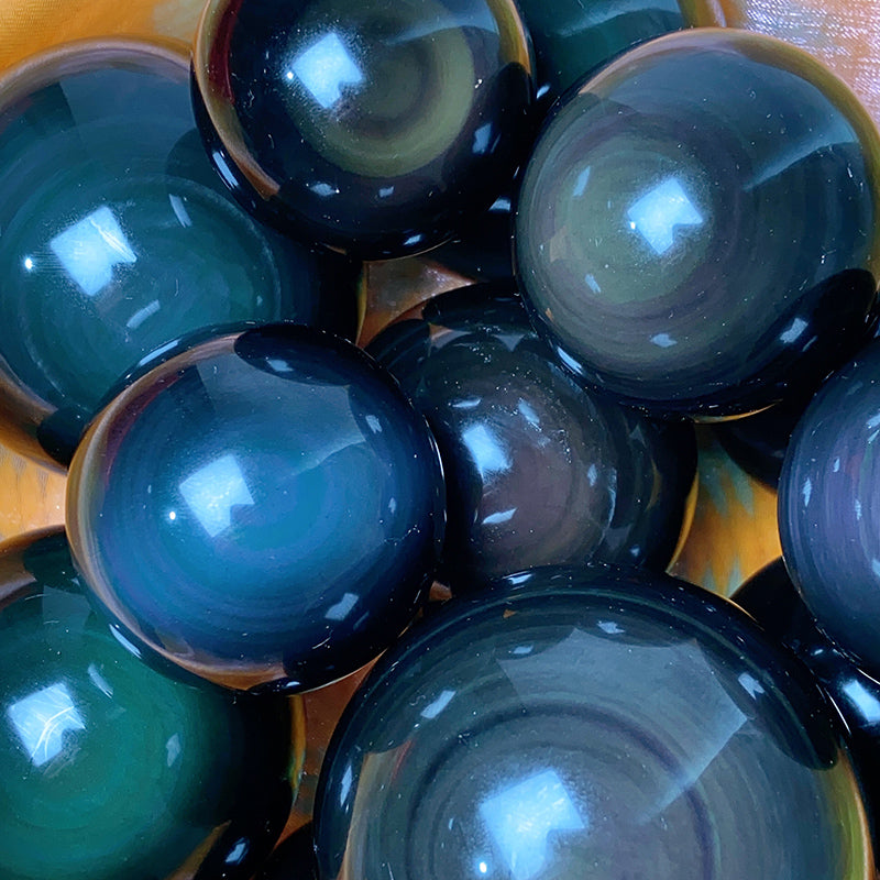 Rainbow Obsidian Sphere
