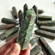 Natural Ruby Kyanite Crystal Tower