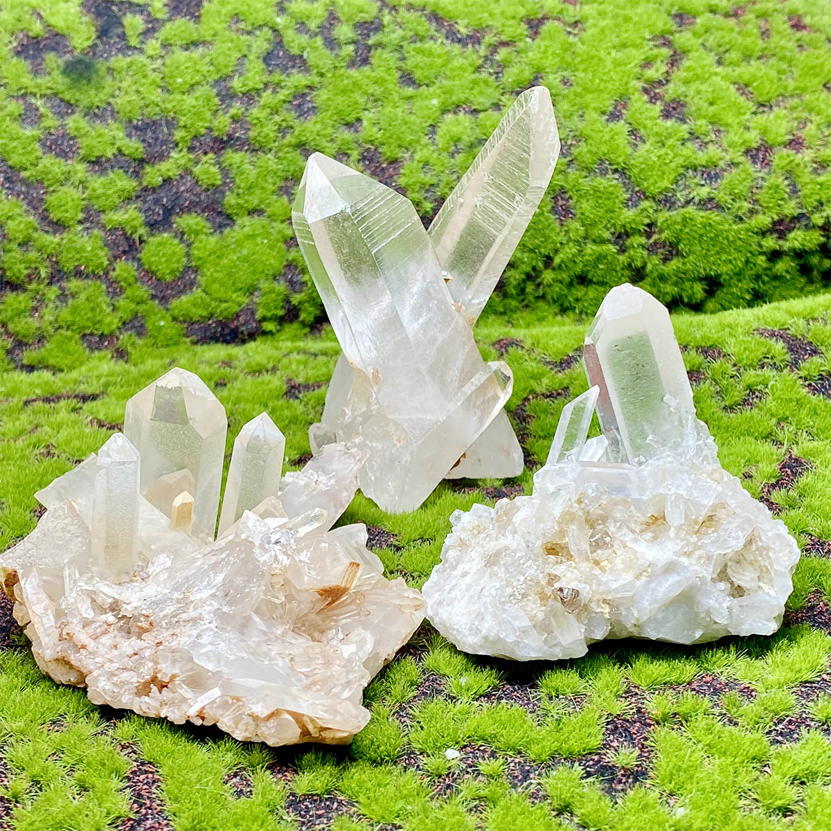 Clear Quartz Natural Crystal  Cluster