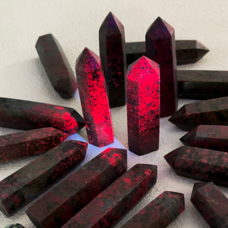 Natural Ruby Kyanite Crystal Tower