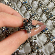 Labradorite Skull Adjustable Size Ring