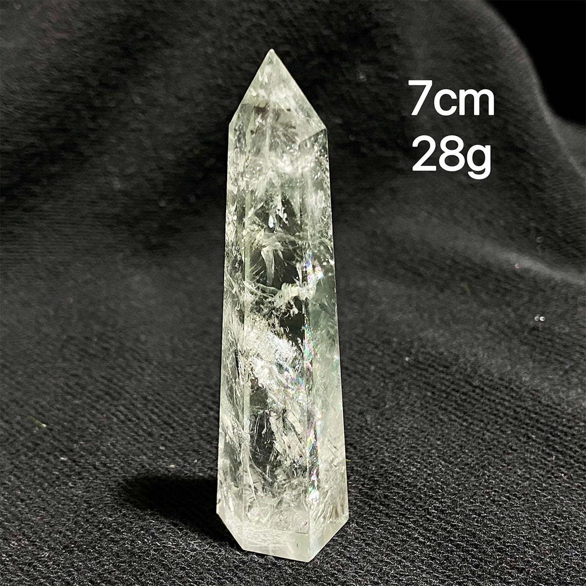 Natural Prasiolite Crystal Tower