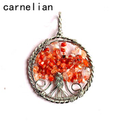 Different Materials Crystal Tree Of Life Pendants