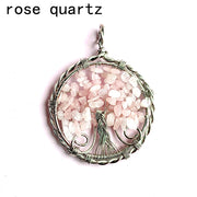 Different Materials Crystal Tree Of Life Pendants