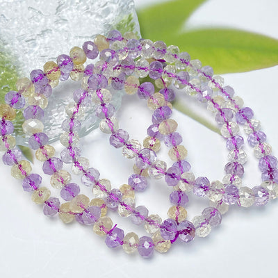 Amethyst With Citrine Beads Bracelet