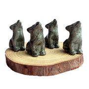 Pyrite Wolf Carvings