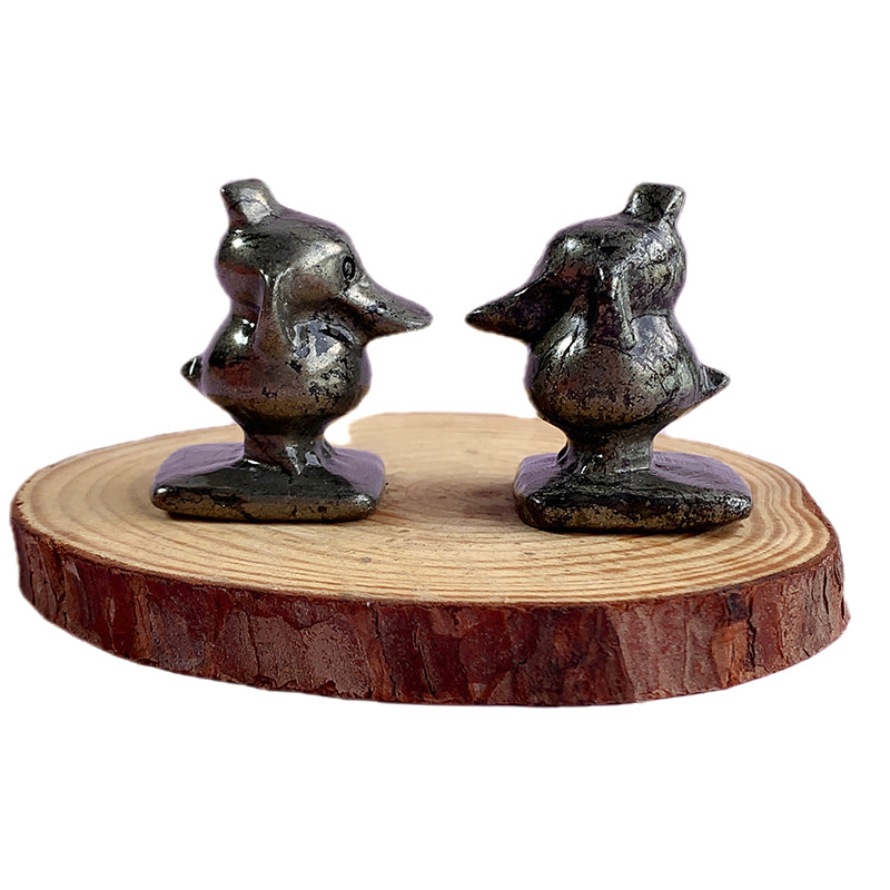 Pyrite Pekkle Duck Carvings