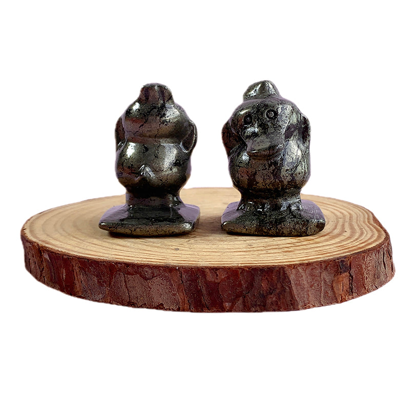 Pyrite Pekkle Duck Carvings