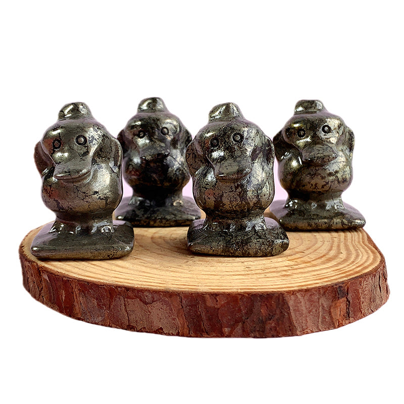 Pyrite Pekkle Duck Carvings