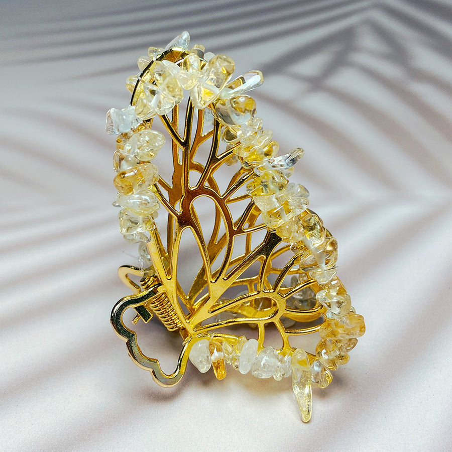 Crystal Chips Hair Clips Butterfly Shaped