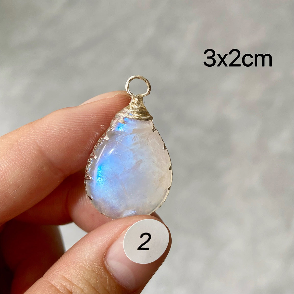 DIY  High Quality Double Flash Blue Moonstone Crystal Pendant