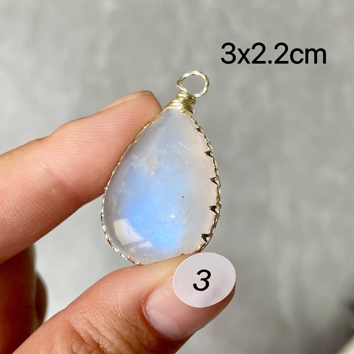 DIY  High Quality Double Flash Blue Moonstone Crystal Pendant